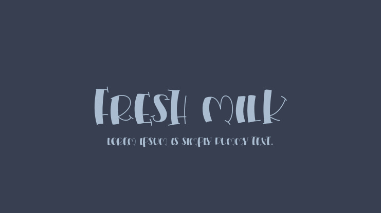 Fresh Milk Font