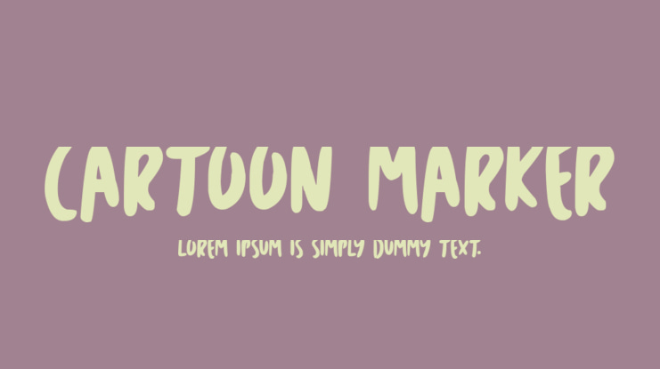 Cartoon Marker Font