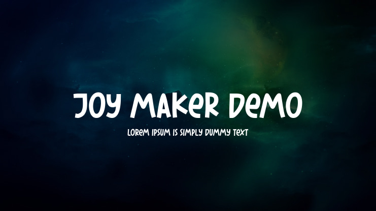 Joy Maker Demo Font