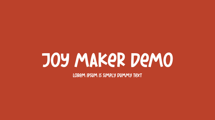 Joy Maker Demo Font