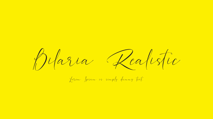 Bilaria Realistic Font