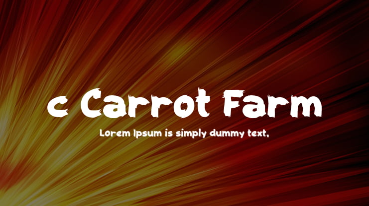 c Carrot Farm Font