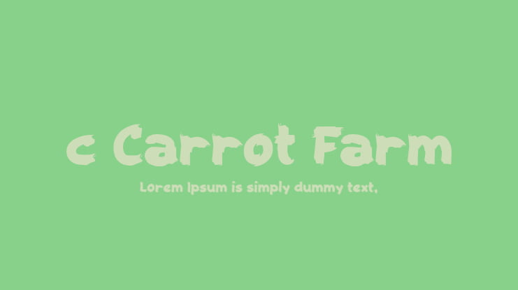 c Carrot Farm Font