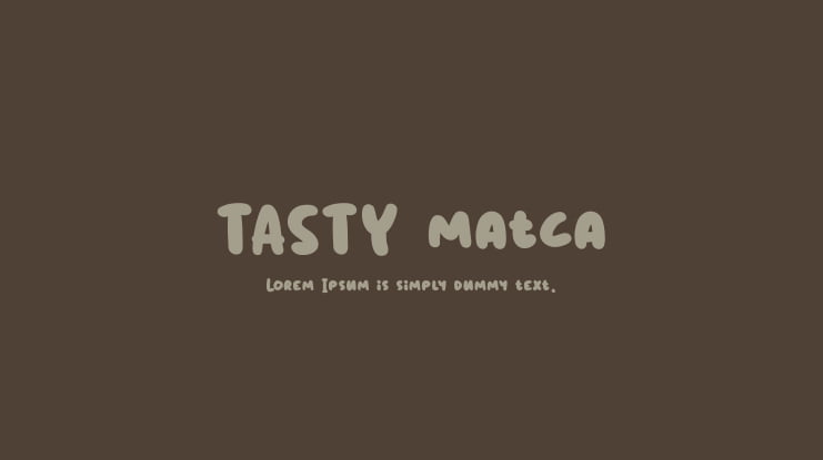 Tasty Matcha Font