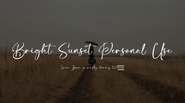 Bright Sunset Personal Use Font