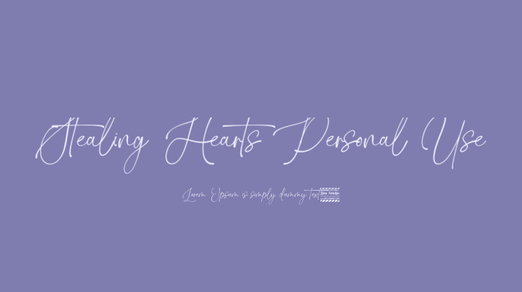 Stealing Hearts Personal Use Font