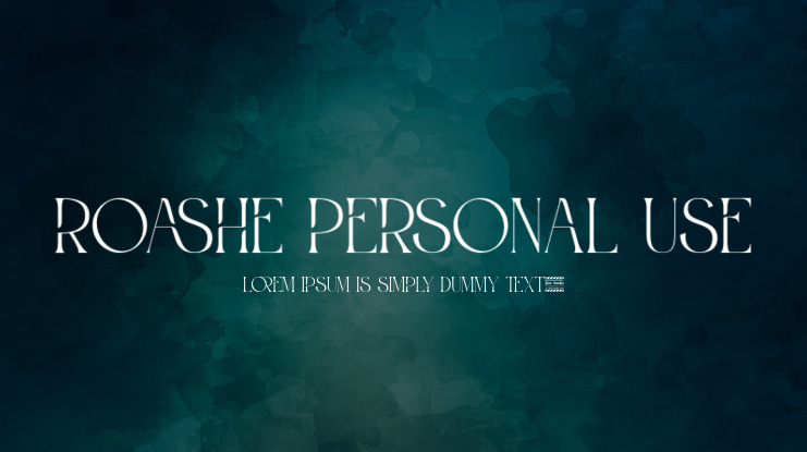 Roashe Personal Use Font