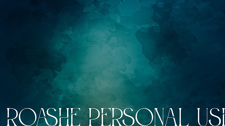 Roashe Personal Use Font