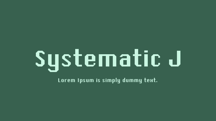 Systematic J Font