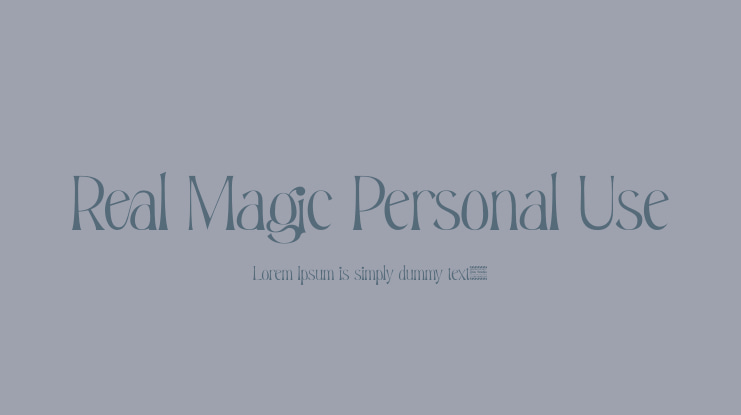 Real Magic Personal Use Font