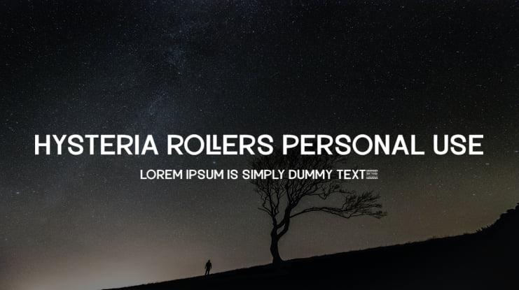 Hysteria Rollers Personal Use Font