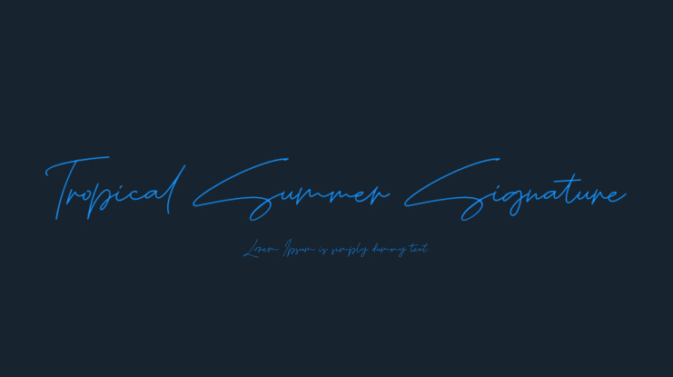 Tropical Summer Signature Font Family