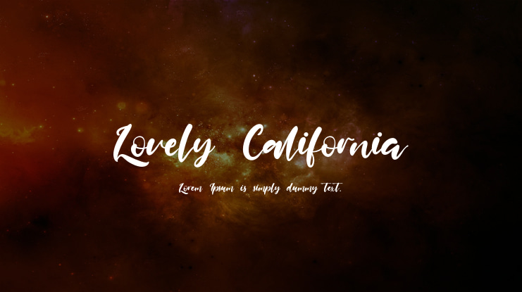 Lovely California Font