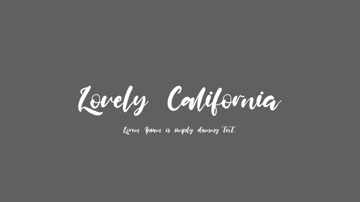 Lovely California Font