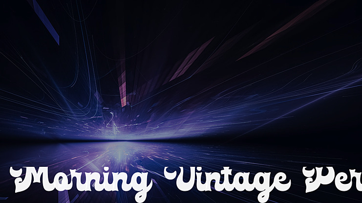 Morning Vintage Personal Use Only Font