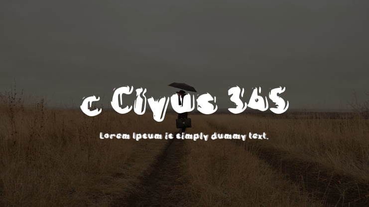 c Ciyus 345 Font