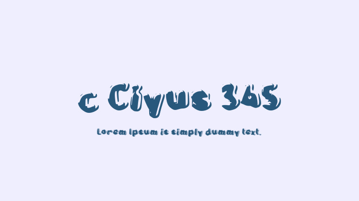 c Ciyus 345 Font