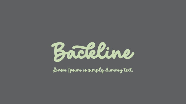 Backline Font
