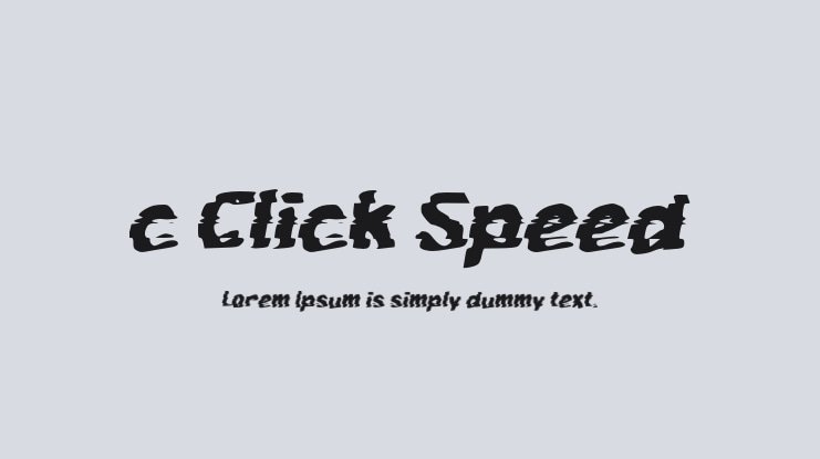 c Click Speed Font