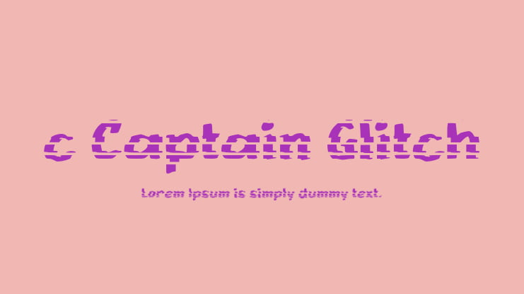 c Captain Glitch Font