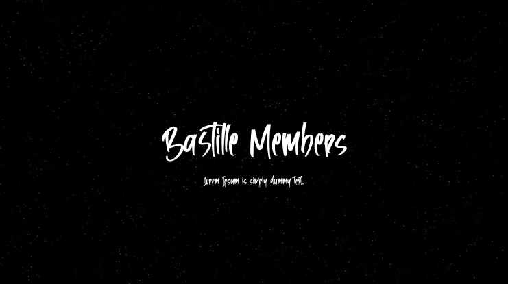 Bastille Members Font
