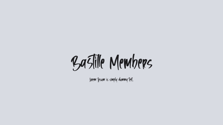 Bastille Members Font