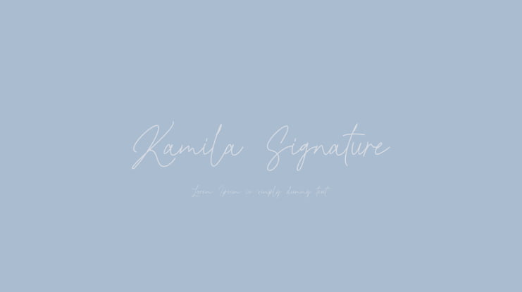 Kamila Signature Font