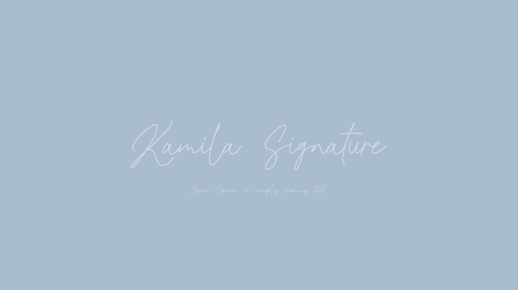 Kamila Signature Font