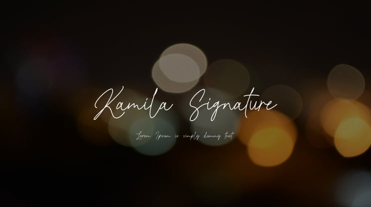 Kamila Signature Font