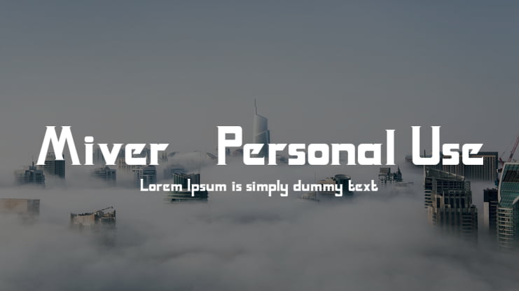 Miver - Personal Use Font