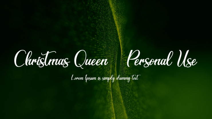 Christmas Queen - Personal Use Font