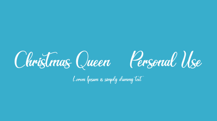 Christmas Queen - Personal Use Font