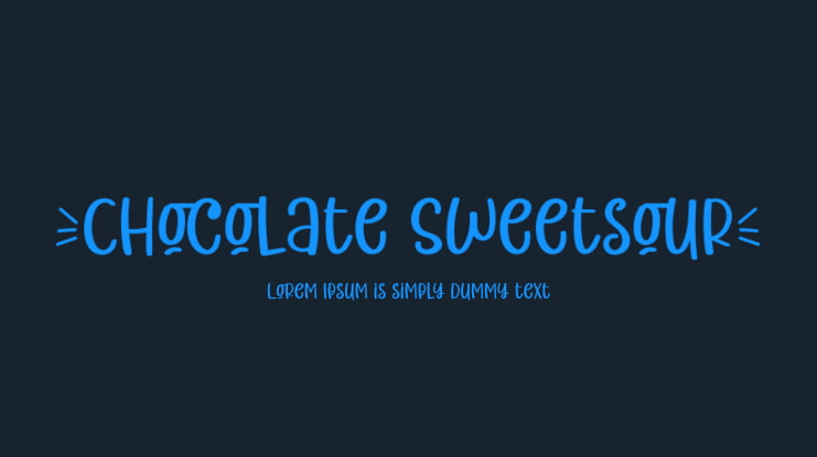Chocolate Sweetsour Font