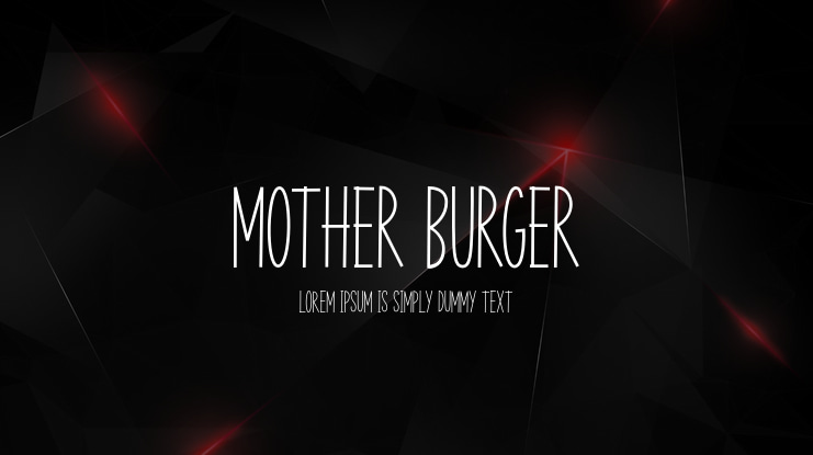 Mother Burger Font