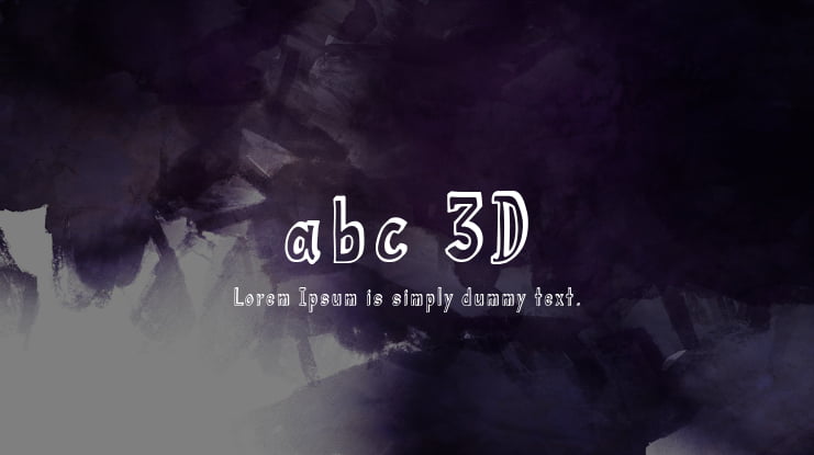 abc 3D Font