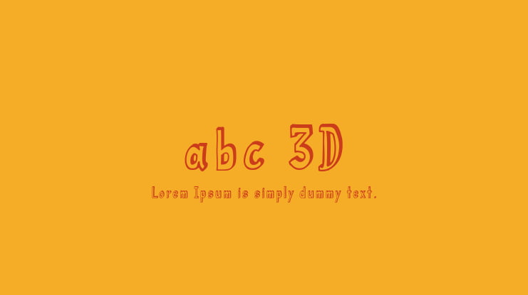 abc 3D Font