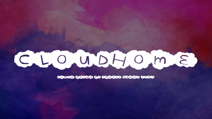 CloudHome Font