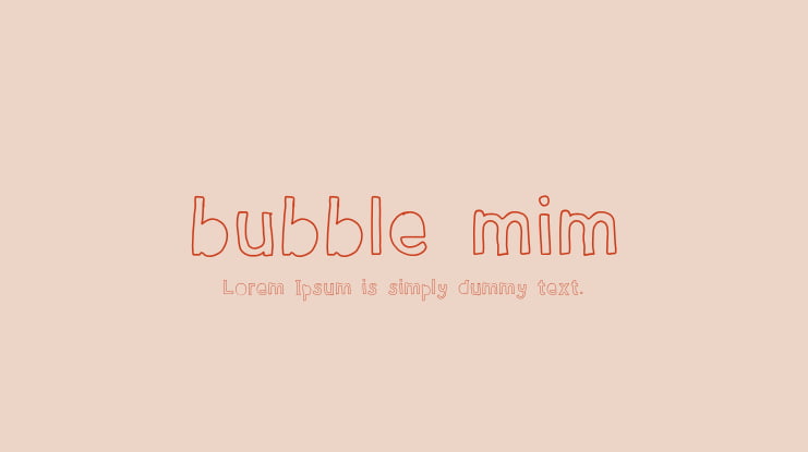 bubble mim Font