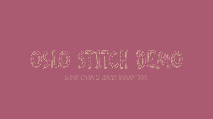 Oslo Stitch DEMO Font