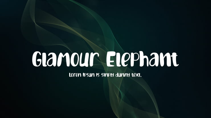 Glamour Elephant Font