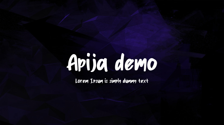 Apija demo Font