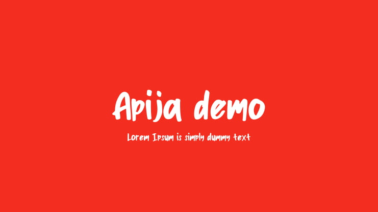 Apija demo Font