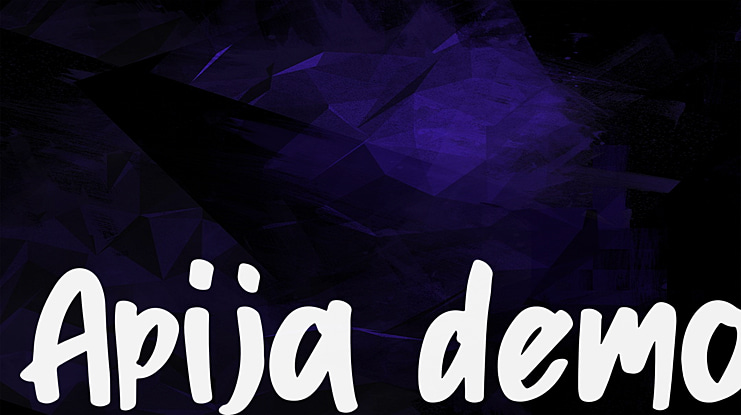 Apija demo Font