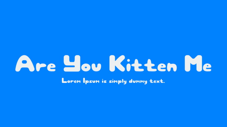 Are You Kitten Me Font