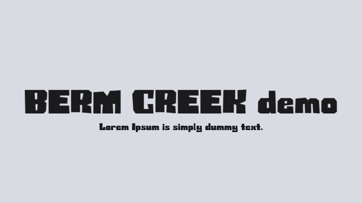 BERM CREEK demo Font