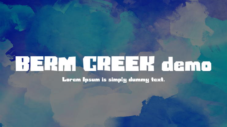 BERM CREEK demo Font