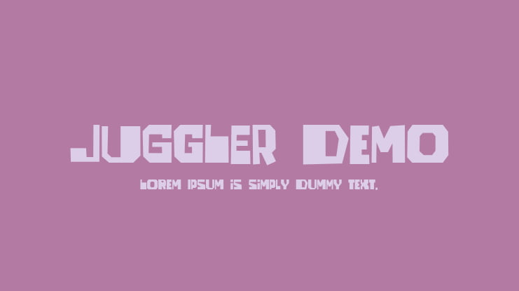 JUGGLER demo Font