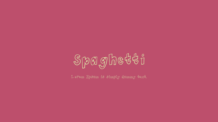 Spaghetti Font