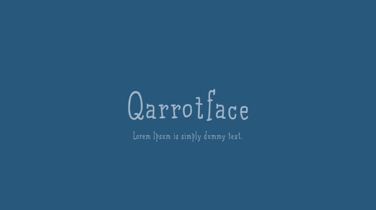 Qarrotface Font