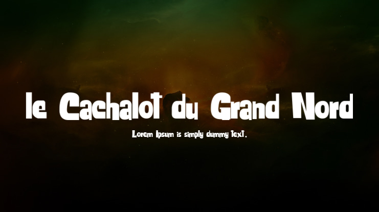 le Cachalot du Grand Nord Font